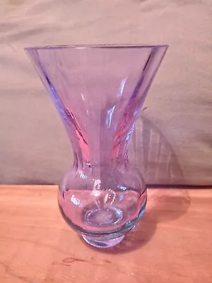 Buy Vintage? Heavy Glass Vase Double -toned Colour Pink & Violet • 10£