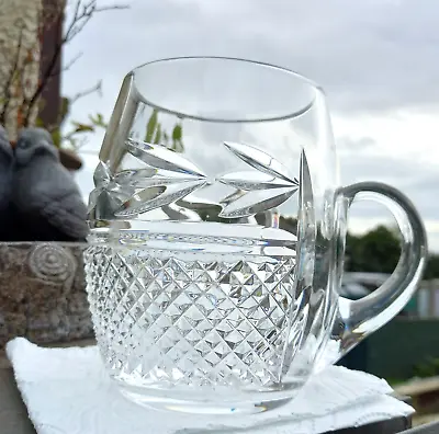Buy Galway Cut Glass Crystal Tankard Large Mug Beer Laurel Present Housewarming Gift • 38£
