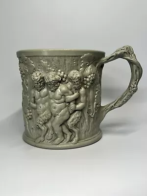 Buy Minton C19th Parian Ware Silenus & Bacchus Relief Moulded Mug C.1835 No.16 • 20£