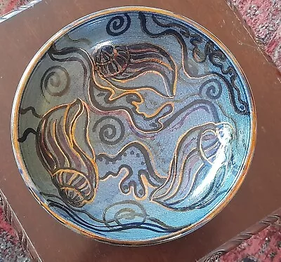 Buy Arran Pottery Handmade Striking Shell Design Blue Dish/bowl - 9  • 17£