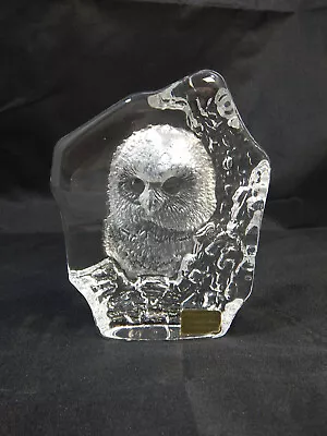 Buy Mats Jonasson Crystal Glass Art Ornament Paperweight Owl • 14.90£