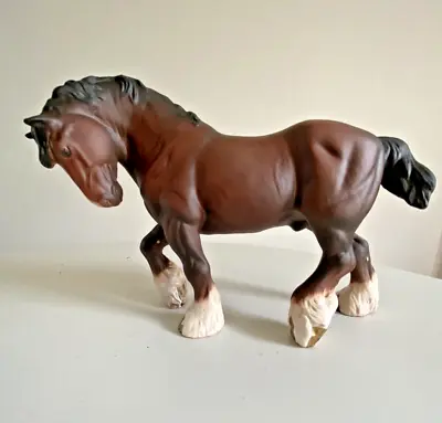 Buy Beswick ACTION SHIRE HORSE Figurine 2578 Matt Brown 8.25  21cm Alan Malinowski • 45£