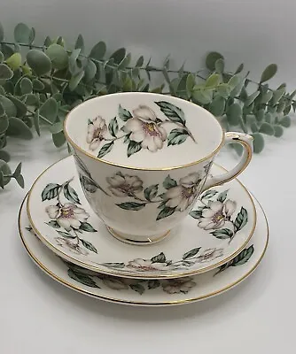 Buy Crown Staffordshire Bone China Teacup, Saucer &side Plate. White Pear Blossoms • 15£