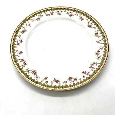 Buy Vintage Haviland & Co. Limoges France Pink Roses - Gold  9 1/2  Fine China Plate • 13.40£