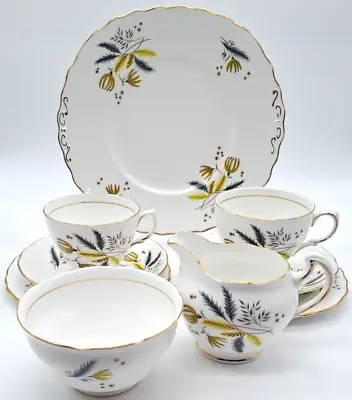 Buy 1964 Colclough Pottery Bone China 9 Piece Stardust Design Afternoon Tea For Two • 22.99£