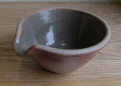 Buy Studio Pottery Stoneware Salt Glazed Pouring Bowl. • 10£