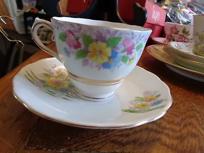Buy Vtg Colclough Genuine Bone China Cup & Saucer Made In Longton England #14 • 11.34£
