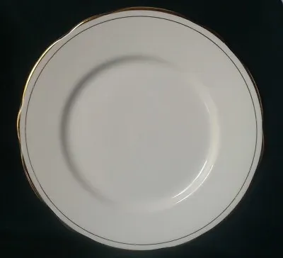 Buy Duchess Ascot Luncheon Plate Bone China Starter Or Salad Plate In White And Gold • 19.95£