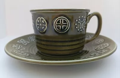 Buy Four Lord Nelson Pottery Moss Green Cup And Saucer • 20£