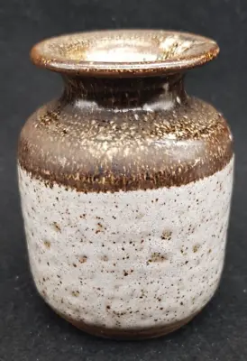 Buy Vintage Handmade PRINKNASH Stoneware Vase  Pot 8 Cm High Stamped On Base. • 7.50£