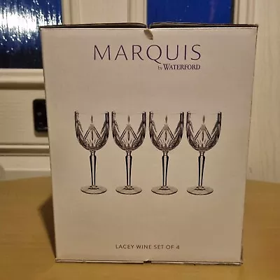 Buy Waterford Crystal Marquis Series Lacey Wine Glasses X4 New Boxed  • 29.99£