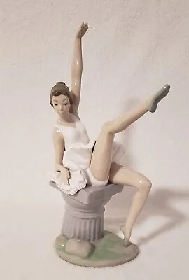 Buy Zaphir LLadro Hand Made Spain NAO Sitting Ballerina Figurine On Pedestal ~ Read • 94.86£