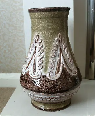 Buy Large 1970s Patterned And Textured Italian Pottery Vase • 29.30£