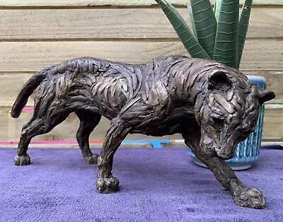 Buy Vintage Leopard Bronzed Art Sculpture Figurine Statue By Paul Szeiler - BIG CAT • 29.99£