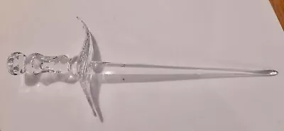 Buy Rare Vintage Hand Blown Art Glass Crystal Glass Sword  EXCELLENT CONDITION • 11.50£