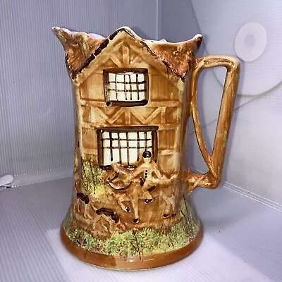 Buy Price Kensington England Cottage Ware 8”Pitcher Fox Hunt 845007 Stoneware Vase • 19.95£