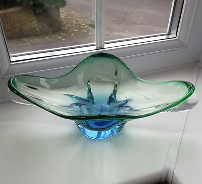 Buy Vintage Czech Chribska Art Glass Bowl • 38£