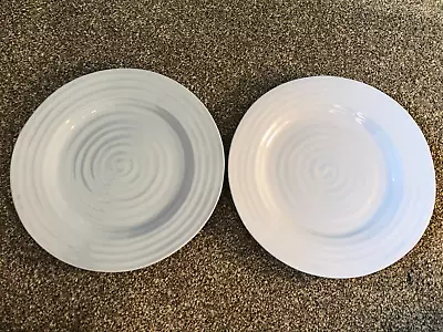 Buy Pair Quirky Portmeirion  Sophie Conran  Pale Blue 28cm H. Dinner Plates (1) • 24.75£