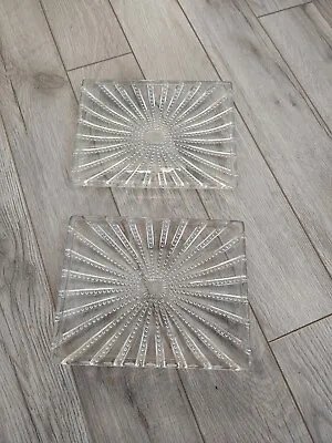 Buy Set Of 2 Antique Cut Glass Crystal  Plates- Controlled Bubbles 1800’s~ Rare  • 14.23£