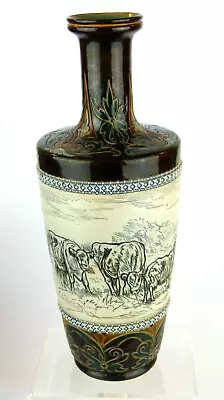 Buy A Superb Doulton Lambeth Vase W/ Cattle & Sheep By Hannah Barlow, Eliza Simmance • 795£