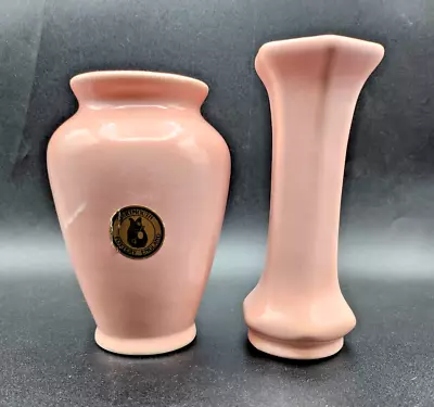 Buy Vintage 1980's Set Of 2  Pastel Pink Vases, Dartmouth Pottery England • 11.53£