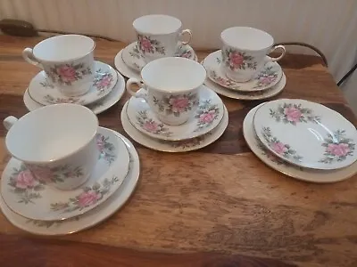 Buy 17x Ridgway Queen Anne Pink Roses Tea Set Cups Saucers Side Plates 8540 Vgc • 59.99£