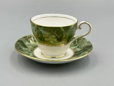 Buy Aynsley Onyx Green - Tea Cup And Saucer. • 14.99£
