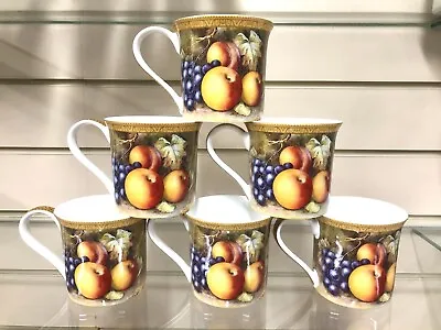 Buy Royal Worcester Coffee Mug Fruit Tea Coffee Set Of 6 Fine Bone China Ideal Gift • 49.99£