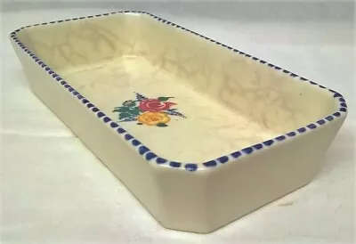 Buy POOLE POTTERY TRADITIONAL BF PATTERN 21.5cm RECTANGULAR SHAPE 501 DISH • 14.99£