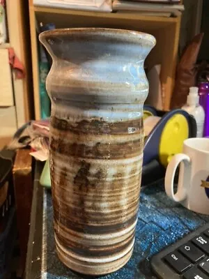 Buy Stunning Llangollen Slipware  Studio Pottery Vase 8.5 Inches Tall. With Label • 22£