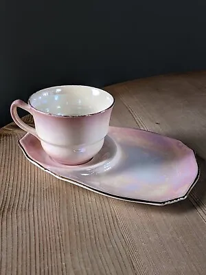 Buy Vintage Royal Winton Grimwades Tennis Set Tea Cup Saucer Plate Pink Lustre Gilt • 18£