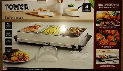Buy 2 In 1 Tower Buffet Server Hot Plate Food Server Warmer New Boxed Unused • 60£