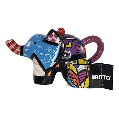 Buy Romero Britto Mini Teapot Elephant Pitcher Creamer Porcelain • 43.15£