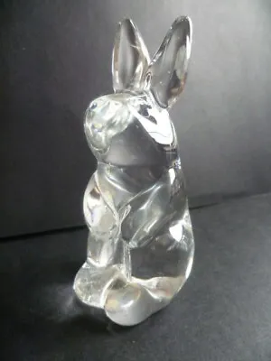 Buy Vintage Crystal Art Glass Bunny Rabbit Paperweight Unsigned France French Daum? • 19.45£