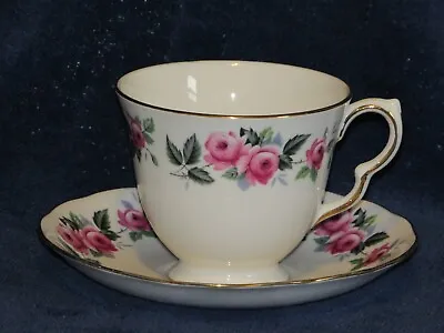Buy Queen Anne Bone China Cup & Saucer Made In England Pattern 8343 Pink Roses EUC • 7.95£