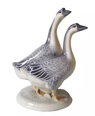 Buy Royal Copenhagen Pair Of Geese 2068 - Made In Denmark • 144.99£