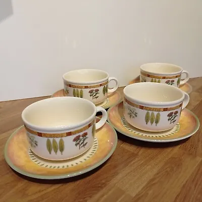 Buy T.G Green Pottery Cloverleaf Herb Large Cup & Saucer Set X4 Vintage Tableware • 24.99£