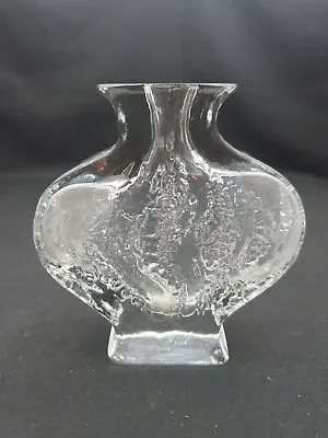 Buy Heavy Swedish Art Glass Ice Vase Sea Glasbruk.  • 19.99£