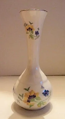 Buy Art Ceramic VASE Fine China P.S. England Ornate Florals 1970s • 7.19£