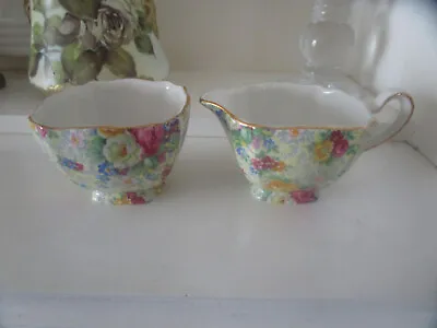 Buy Vintage Lord Nelson Ware Rose Time Chintz Sugar Bowl And Milk Jug • 21.73£