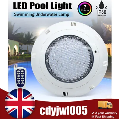Buy AC 12V 45W RGB Swimming LED Pool Light Underwater IP68 Waterproof Lamp W/ Remote • 37.19£