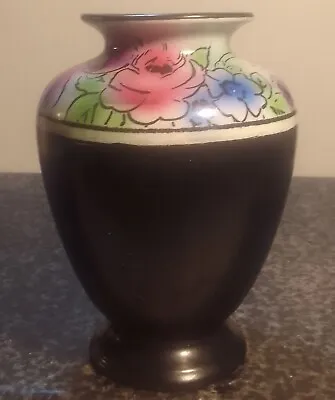 Buy Shelley Black Rose Gothic Floral Art Nouveau Pottery Deco Flower Vase  • 9.99£
