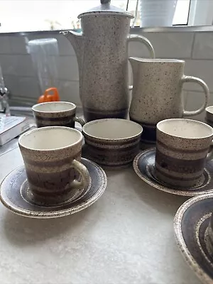 Buy Set Of Ports Pottery The Monastery Rye Tea Pot Cups Saucers Sugar Bowl & Jug • 15£