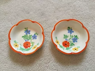 Buy 2 X Wade Heath Art Deco Dishes Handpainted Floral Pattern • 8.99£