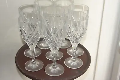 Buy Vintage  9 High Quality Crystal Cut Glasses • 50£