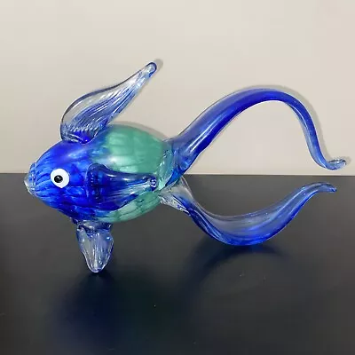Buy Beautiful Vintage Large Murano Sommerso Style Glass Angel Fish Art Sculpture VGC • 69.99£