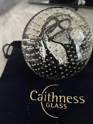 Buy Caithness Glass Paperweight  With Velvet Logo Bag • 9.50£