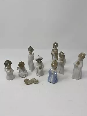 Buy Lladro Children Mini Nativity 9 Piece Lot Ornaments Vintage Retired No Box • 143.85£
