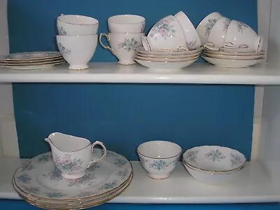 Buy Colclough Bone China COPELIA  29 Piece 7 COMPLETE CUP AND SAUCERS +OTHER PLATES  • 12£