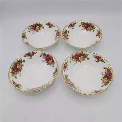 Buy Royal Albert Four Soup Bowls In The Old Country Roses Pattern • 15£